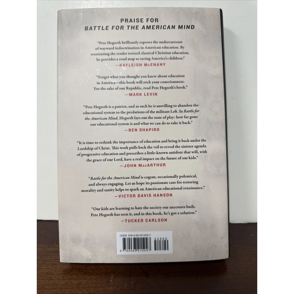 Battle for the American Mind Pete Hegseth 2022 First Edition - Kreskin coll.‎